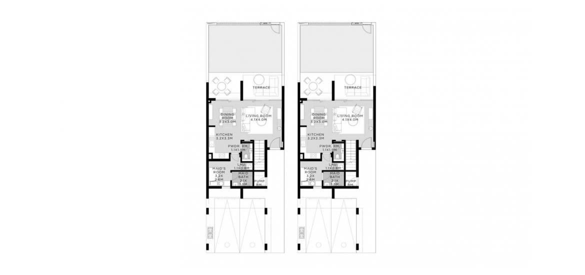 Floor plan «D», 3 bedrooms in TALIA