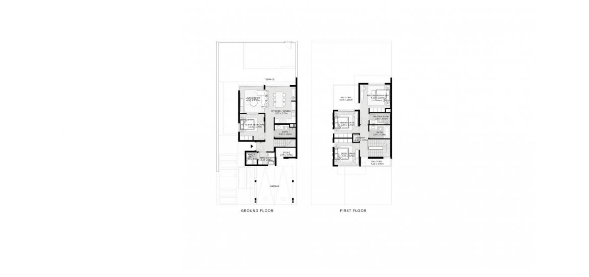 Floor plan «215SQM», 4 bedrooms in THE VALLEY VILLAS